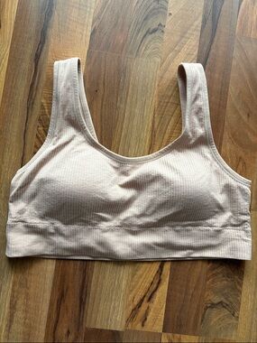 torrid Ribbed Woman’s Tank Bralette in Light Nude Blush Size 2